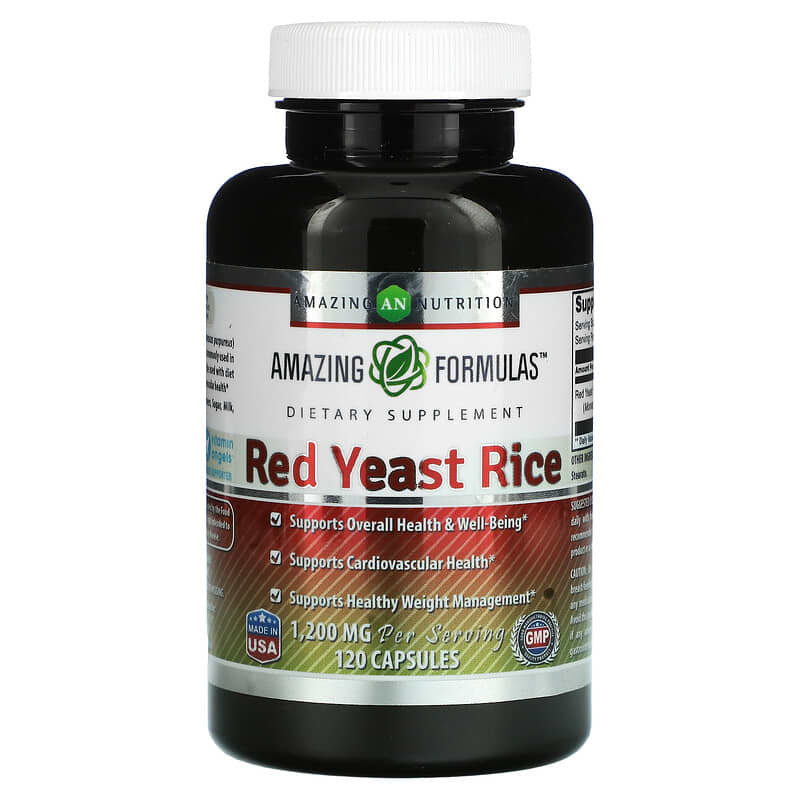 Amazing Nutrition Red Yeast Rice 600 mg 120 Capsules 8 Thực phẩm chức năng Amazing Nutrition Red Yeast Rice 600 mg 120 Capsules 810180023085