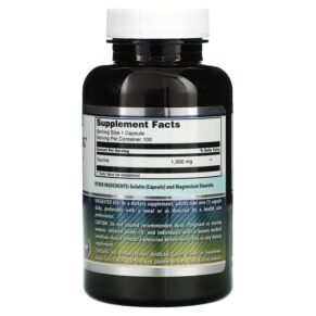 Thực phẩm bổ sung Amazing Nutrition Taurine 1.000 mg 100 Capsules 810180020886