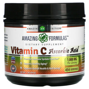 Thực phẩm chức năng Amazing Nutrition Vitamin C Ascorbic Acid 1.000 mg 1 lb (454 g) 810180025966