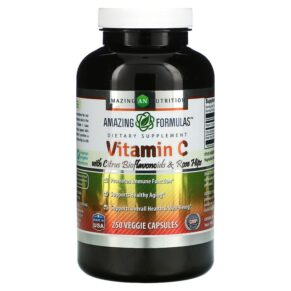 Thực phẩm chức năng Amazing Nutrition Vitamin C with Citrus Bioflavonoids & Rosehips 250 Veggie Capsules 819209020661