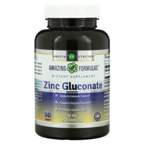 Thực phẩm chức năng Amazing Nutrition Zinc Gluconate 50 mg 250 Tablets 810180025843