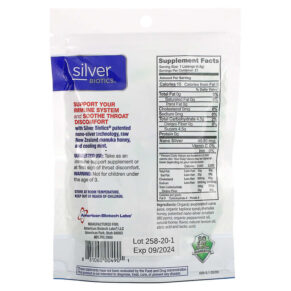 Thực phẩm bổ sung American Biotech Labs Silver Biotics Mighty Manuka Mint 21 Lozenges 3 oz (85 g) 831060004901