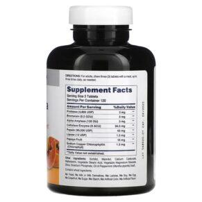 Thực phẩm bổ sung American Health Chewable Super Papaya Enzyme Plus 360 Tablets 076630502054
