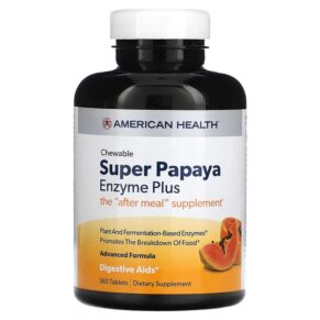 Thực phẩm chức năng American Health Chewable Super Papaya Enzyme Plus 360 Tablets 076630502054