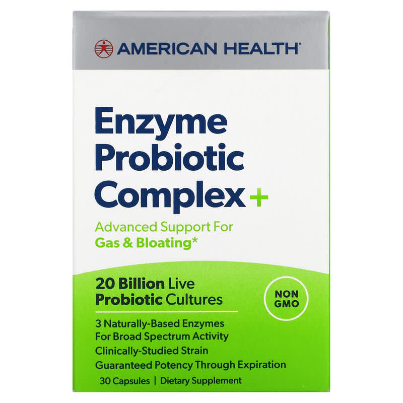 American Health Enzyme Probiotic Complex+ 30 Capsules 8 Thực phẩm chức năng American Health Enzyme Probiotic Complex+ 30 Capsules 076630300841
