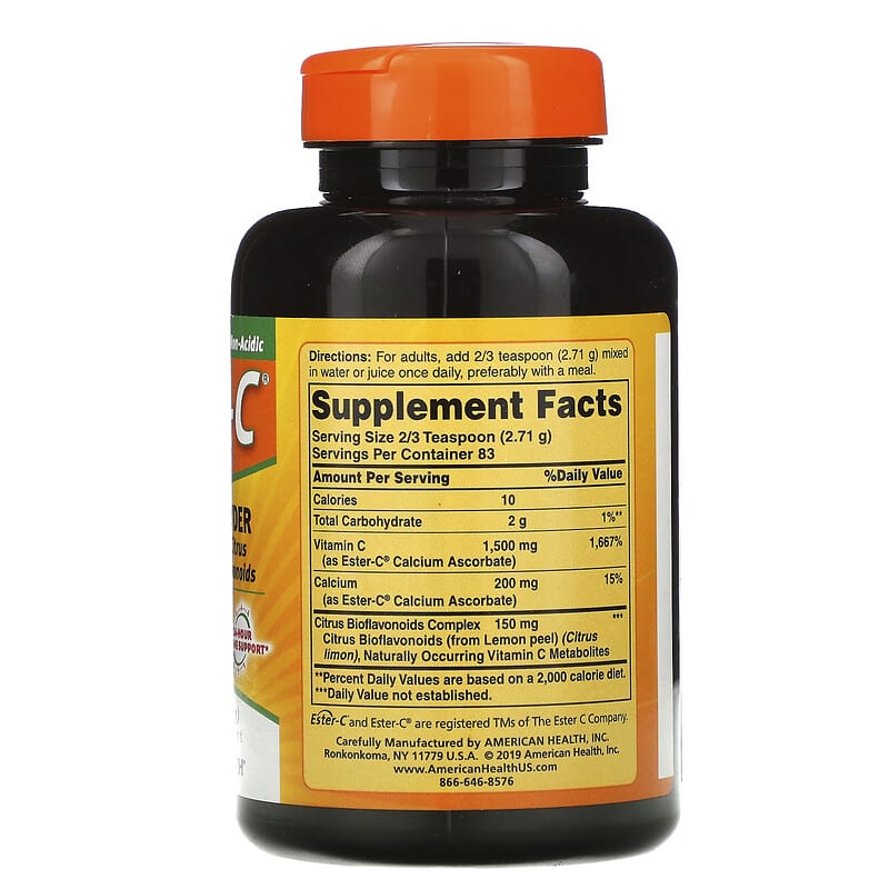 American Health Ester-C Powder with Citrus Bioflavonoids 8 oz (226.8 g) 2 Thực phẩm bổ sung American Health Ester-C Powder with Citrus Bioflavonoids 8 oz (226.8 g) 076630170512