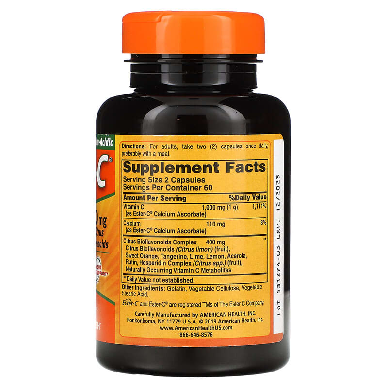 American Health Ester-C with Citrus Bioflavonoids 250 mg 120 Capsules 2 Thực phẩm bổ sung American Health Ester-C with Citrus Bioflavonoids 250 mg 120 Capsules 076630169615