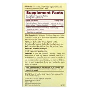 Thực phẩm bổ sung American Health Ester-C with Cranberry 90 Vegetarian Tablets 076630292399