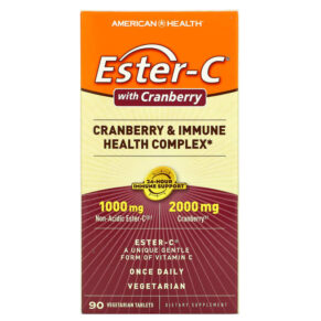 Thực phẩm chức năng American Health Ester-C with Cranberry 90 Vegetarian Tablets 076630292399