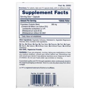 Thực phẩm bổ sung American Health Extra Care Probiotic Complex 80 Billion CFU 30 Vegetarian Capules 076630300834