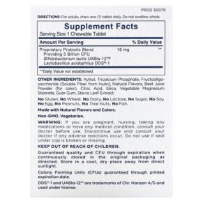 Thực phẩm bổ sung American Health Once Daily Chewable Probiotic Natural Strawberry 5 Billion CFU 60 Chewable Tablets 076630300797