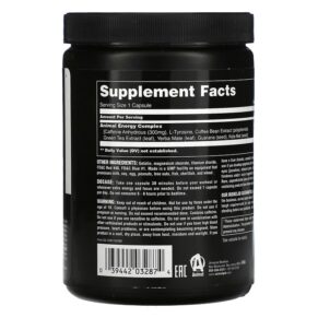 Thực phẩm bổ sung Animal Energy 60 Capsules 039442032874