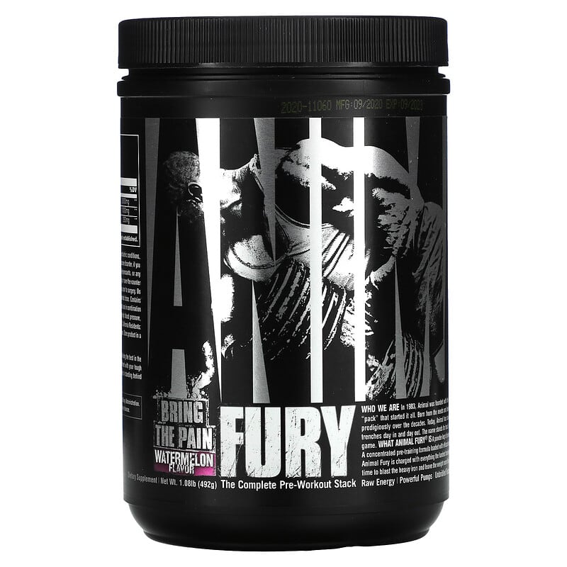 Animal Fury The Complete Pre-Workout Stack Watermelon 1.08 lb (492 g) 8 Thực phẩm chức năng Animal Fury The Complete Pre-Workout Stack Watermelon 1.08 lb (492 g) 039442032591