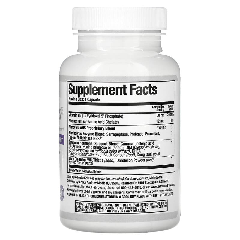 Arthur Andrew Medical FibroVera AHS Advanced Hormonal Support 90 Capsules 2 Thực phẩm bổ sung Arthur Andrew Medical FibroVera AHS Advanced Hormonal Support 90 Capsules 855571001082