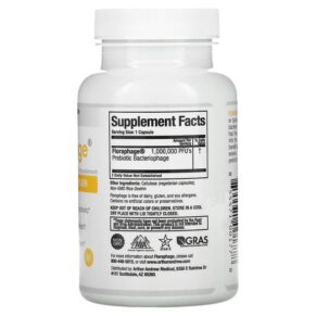Thực phẩm bổ sung Arthur Andrew Medical Floraphage Probiotic Multiplier 90 Capsules 855571001778