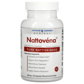 Thực phẩm chức năng Arthur Andrew Medical Nattovena Pure Nattokinase 200 mg 90 Capsules 855571001747