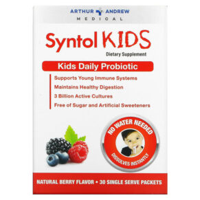 Thực phẩm chức năng Arthur Andrew Medical Syntol Kids Kids Daily Probiotic Natural Berry 30 Single Serve Packets 855571001884