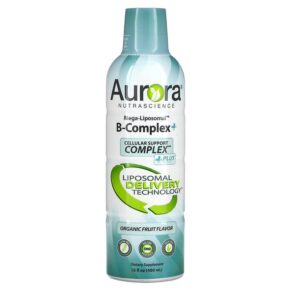 Thực phẩm chức năng Aurora Nutrascience Mega-Liposomal B-Complex+ Organic Fruit 16 fl oz (480 ml) 628504648247