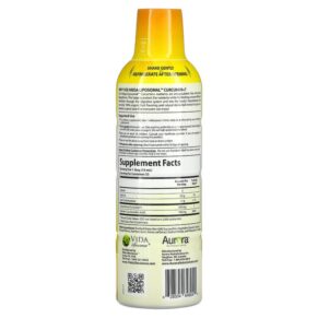 Thực phẩm bổ sung Aurora Nutrascience Mega-Liposomal Curcumin+ Organic Fruit 450 mg 16 fl oz (480 ml) 628504648049