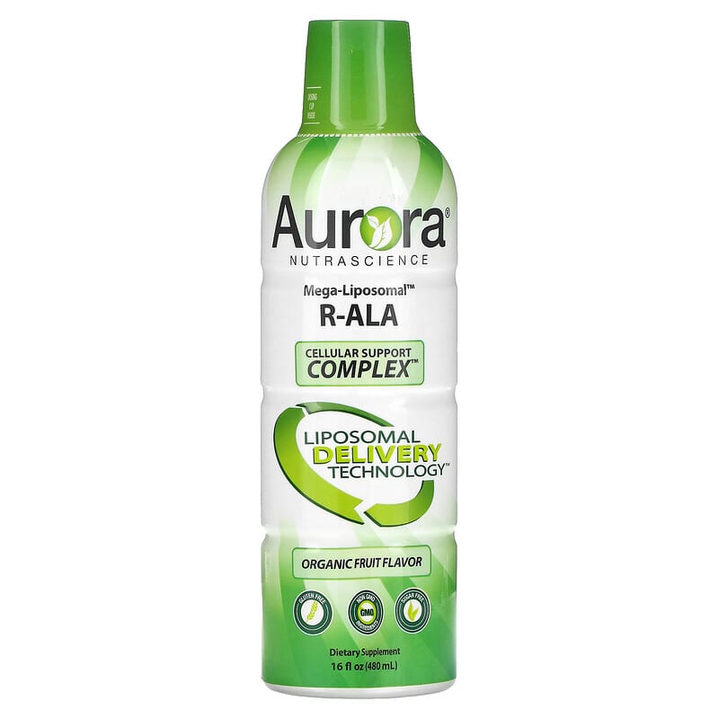 Aurora Nutrascience Mega-Liposomal R-ALA Organic Fruit 16 fl oz (480 ml) 8 Thực phẩm chức năng Aurora Nutrascience Mega-Liposomal R-ALA Organic Fruit 16 fl oz (480 ml) 628504648032