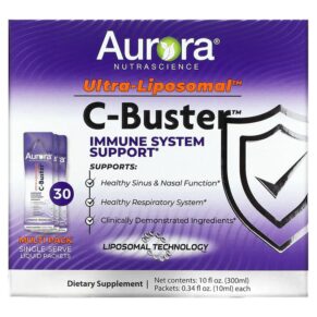 Thực phẩm chức năng Aurora Nutrascience Ultra-Liposomal C-Buster 30 Packets 0.34 fl oz (10 ml) Each 628504648353
