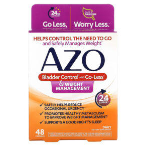Thực phẩm chức năng Azo Bladder Control with Go-Less & Weight Management 48 Capsules 787651760148