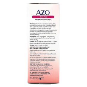 Thực phẩm bổ sung Azo Boric Acid Vaginal Suppositories 600 mg 30 Suppositories 787651760308