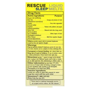 Thực phẩm bổ sung Bach Original Flower Remedies Rescue Sleep Liquid Melts 28 Capsules 741273015284