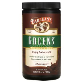 Thực phẩm chức năng Barlean's Greens Chocolate Silk 9.52 oz (270 g) 705875300094