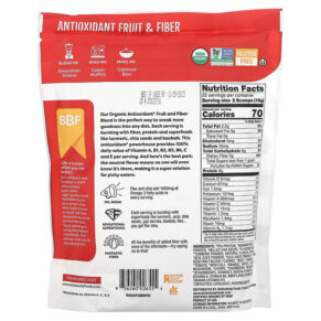 Thực phẩm bổ sung BetterBody Foods Organic Antioxidant Fruit & Fiber with Turmeric 12.7 oz (360 g) 856260006555