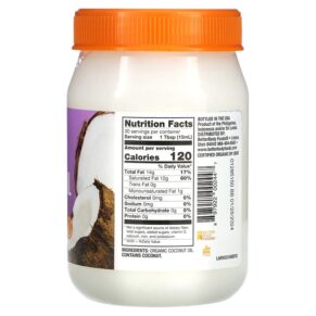 Thực phẩm bổ sung BetterBody Foods Virgin Organic Coconut Oil 15.5 fl oz (458 ml) 897922002447
