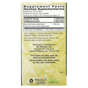 Thực phẩm bổ sung Bio Nutrition Maca Max 30 Tablets 854936003099