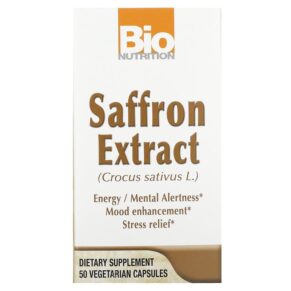 Thực phẩm chức năng Bio Nutrition Saffron Extract 88.5 mg 50 Vegetarian Capsules 854936003174