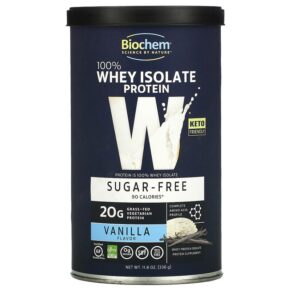 Thực phẩm chức năng Biochem 100% Whey Isolate Protein Sugar Free Vanilla 11.8 oz (336 g) 015794020769