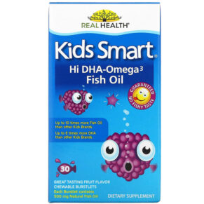 Thực phẩm chức năng Bioglan Kids Smart Hi DHA-Omega 3 Fish Oil Great Tasting Fruit Flavor 30 Chewable Burstlets 647125805051