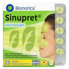 Thực phẩm chức năng Bionorica Sinupret Sinus + Immune Support Adult Strength 25 Tablets 897618000245