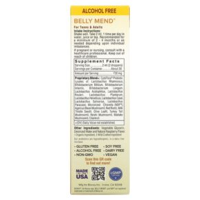 Thực phẩm bổ sung Bioray Inc. Belly Mend Gut Support Alcohol Free 2 fl oz (60 ml) 646858160055
