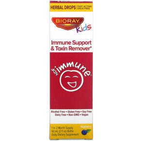 Thực phẩm chức năng Bioray Inc. Kids Immune Support & Toxin Remover Blueberry 2 fl oz (60 ml) 752830678880
