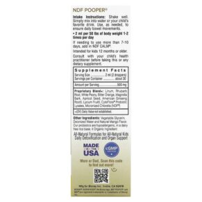 Thực phẩm bổ sung Bioray Inc. Kids NDF Pooper Bowel Mover & Toxin Removal Mango 2 fl oz (60 ml) 646858160024