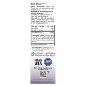 Thực phẩm bổ sung Bioray Inc. Kids NDF Sleepy Relax The Mind & Sleep Well Maple 2 fl oz (60 ml) 646858160017