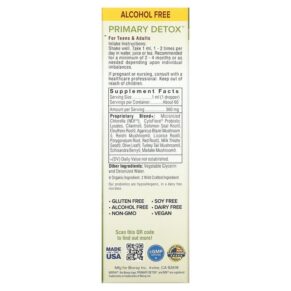 Thực phẩm bổ sung Bioray Inc. Primary Detox Heavy Duty Detox Tonic Alcohol Free 2 fl oz (60 ml) 646858160048