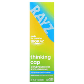 Thực phẩm chức năng Bioray Inc. Rayz Thinking Cap Naturopathic Herbal Drops Lemon 2 fl oz (59 ml) 752830679382