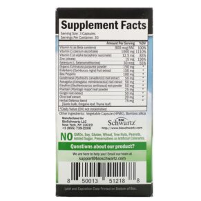 Thực phẩm bổ sung BioSchwartz Clean Immunity Boost 90 Capsules 850013512188