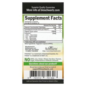 Thực phẩm bổ sung BioSchwartz Ultra Premium Advanced Prebiotic 60 Capsules 737212751306