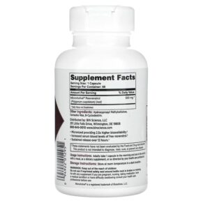 Thực phẩm bổ sung Biotivia TransmaxTR MicroActive-Resveratrol 60 Capsules 094922012951