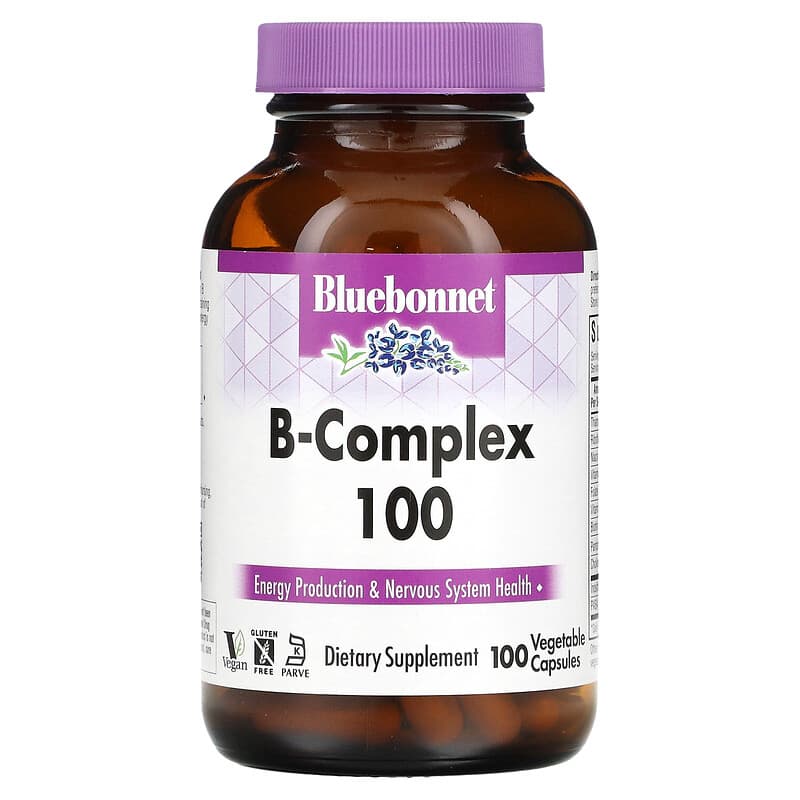 Bluebonnet Nutrition B-Complex 100 100 Vegetable Capsules 8 Thực phẩm chức năng Bluebonnet Nutrition B-Complex 100 100 Vegetable Capsules 743715004184