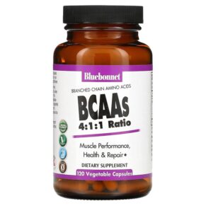 Thực phẩm chức năng Bluebonnet Nutrition BCAAs 4:1:1 Ratio 120 Vegetable Capsules 743715015906