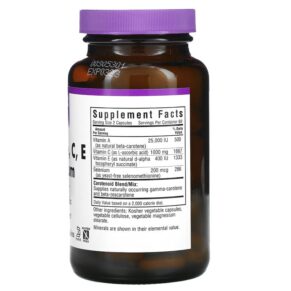 Thực phẩm bổ sung Bluebonnet Nutrition Beta Carotene C E Plus Selenium 120 Vegetable Capsules 743715003224