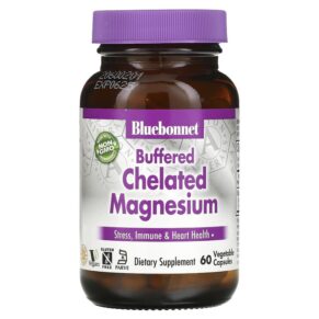 Thực phẩm chức năng Bluebonnet Nutrition Buffered Chelated Magnesium 60 Vegetable Capsules 743715006720