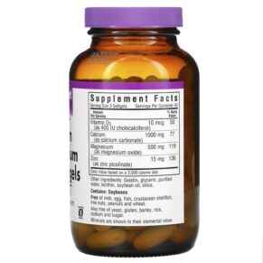 Thực phẩm bổ sung Bluebonnet Nutrition Calcium Magnesium Zinc 120 Softgels 743715007017